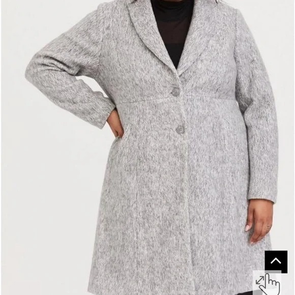 NWT Torrid Brushed Hacci Aline‎ Coat - Picture 2 of 8